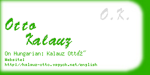 otto kalauz business card